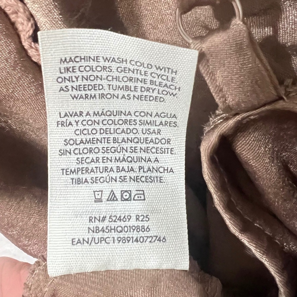 NWT Women Taupe Mauve Satin Whimsigoth Lace Trim Cami Tank‎ Top Victoria's 12 14 - Picture 11 of 11